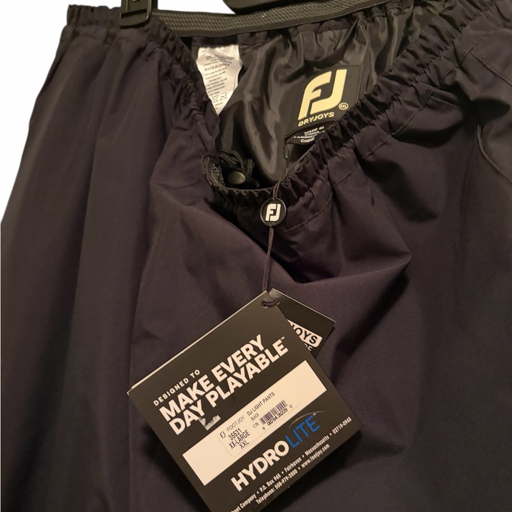 FootJoy DryJoys Men's Black Rain Pants.‎ Size XXL. New with tags